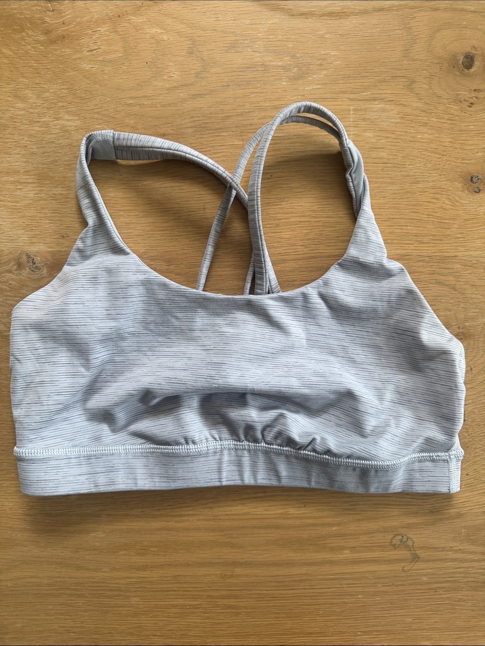 lululemon athletica Light Gray Seamless Strappy Sports Bra
